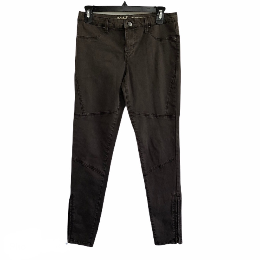 Mossimo Stretch Grey Skinny Zip Ankle  Jeggings 2